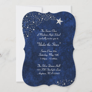 Invitations formelles de bal d'étudiants bleu