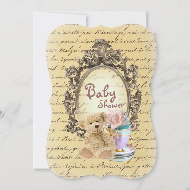 invitations françaises de baby shower de pays (Devant)