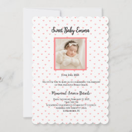 Invitations funéraires personnalisées pour bébés f