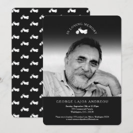 Invitations funéraires pour moto-moto