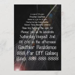 Invitations Geeky galactiques épiques