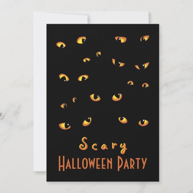 Invitations Gold Scary Eyes (Devant)