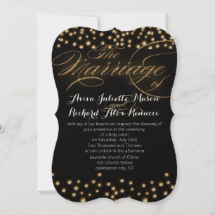 Invitations Gold Wedding