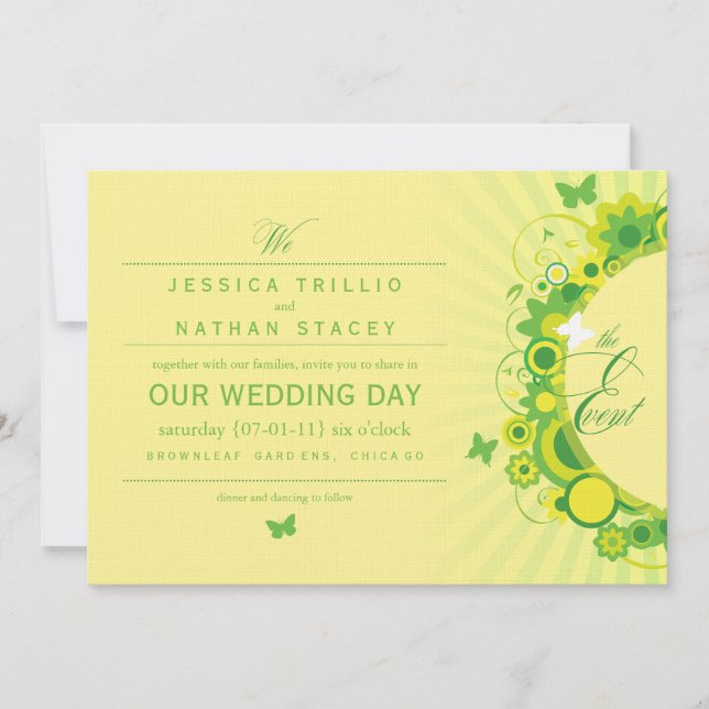 Invitations Green Medley 5x7 (Devant)