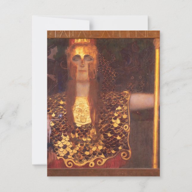 Invitations Gustav Klimt Minerva Pallas Athena (Devant)