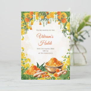 Invitations haldi comme invitation Haldi Invitatio
