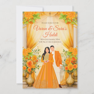 Invitations Haldi invitations Digital Haldi