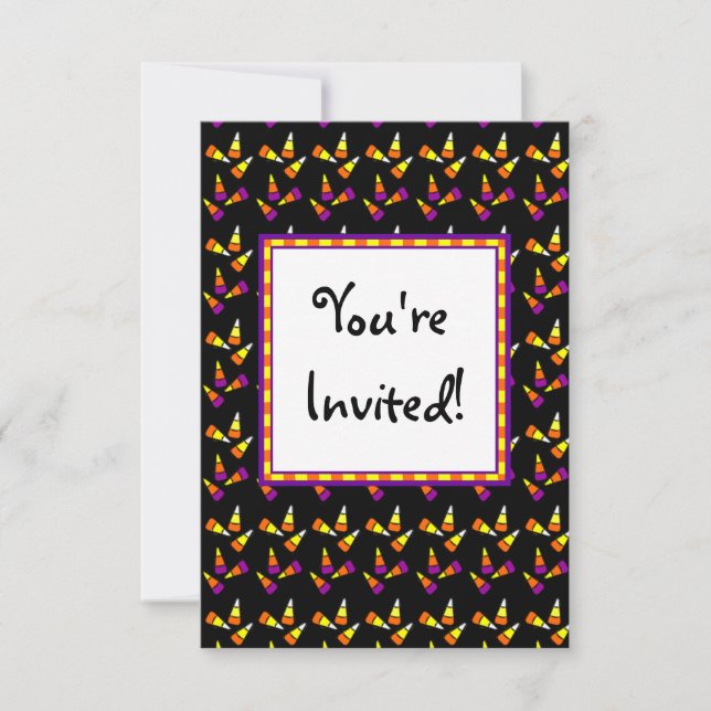 Invitations Halloween Candy Custom Party (Devant)