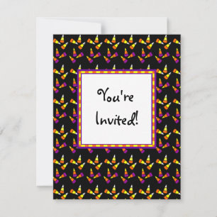 Invitations Halloween Candy Custom Party