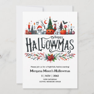 Invitations Hallowmas Halloween Christmas Mashup