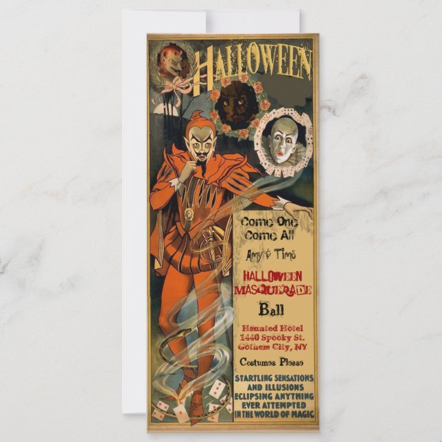 Invitations hantées du parti Halloween (Devant)