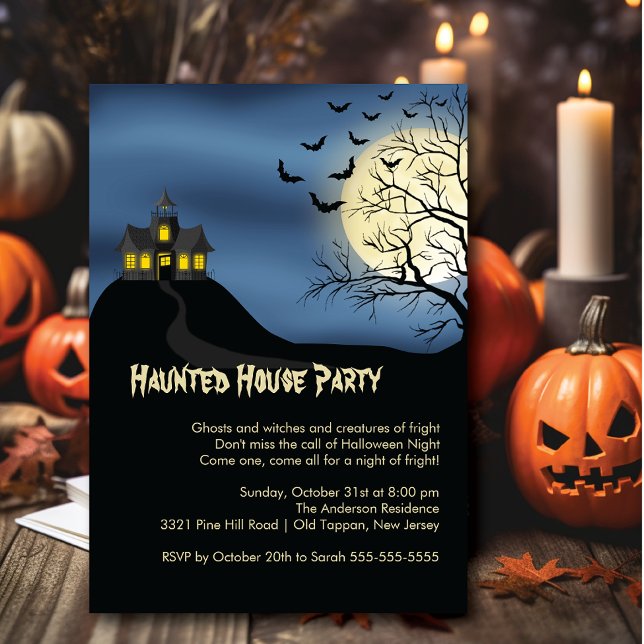 Invitations Haunted House Halloween Party (Créateur téléchargé)