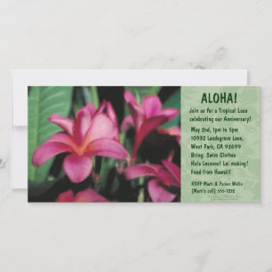 Invitations Hawaïennes Floral Luau