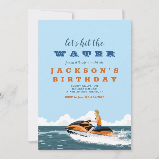 Invitations Jet Ski (Devant)
