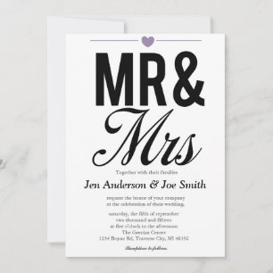 Invitations M. & Mme   MARIAGE