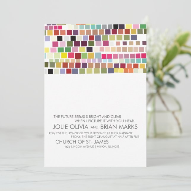 Invitations | MARIAGE | Bazar couleur (Debout devant)