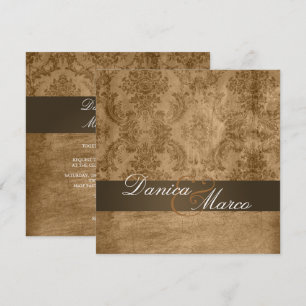 Invitations Mariage damassé Vintages