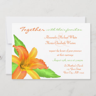 Invitations Mariage Fleur Été Chaud