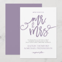 Invitations Mariage Lavande-Violet | Script de bro