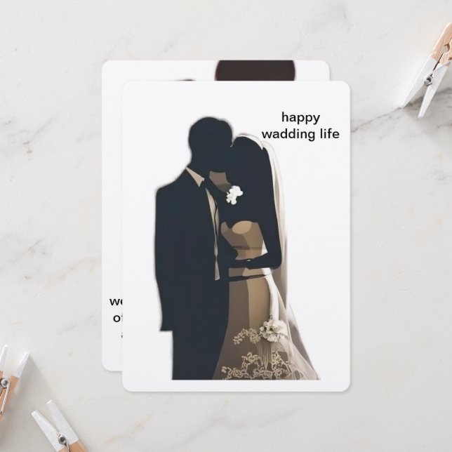 Invitations mariages et papeterie (Devant/Arrière en situation)