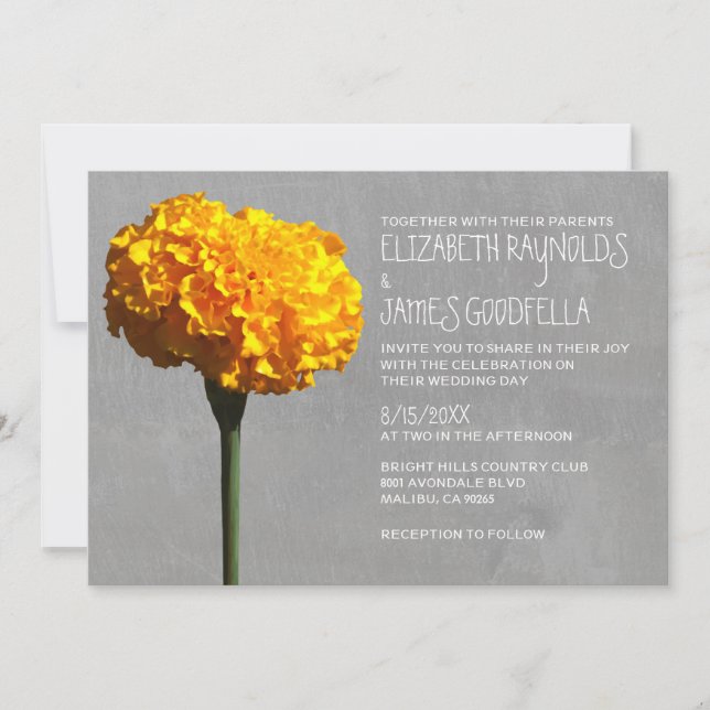 Invitations Marigold Wedding (Devant)