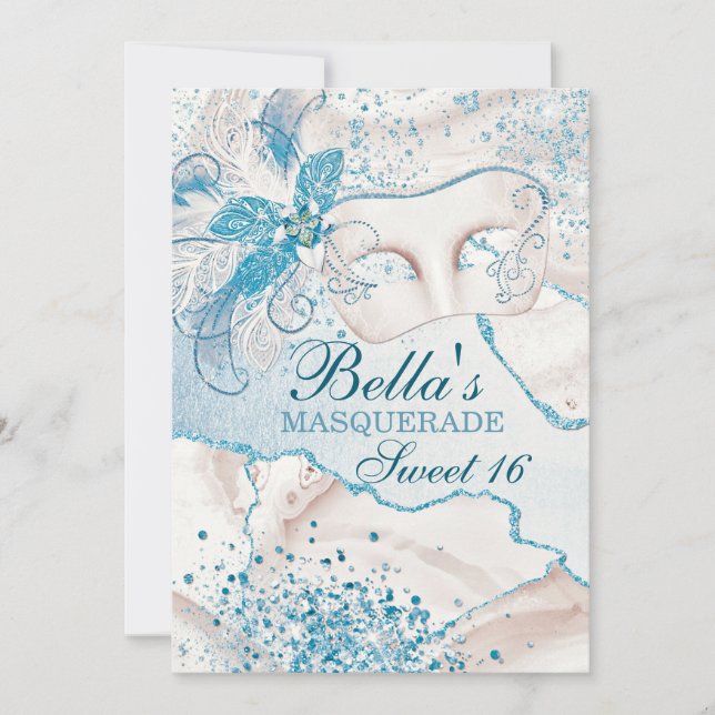 Invitations Masquerade Anniversaire (Devant)