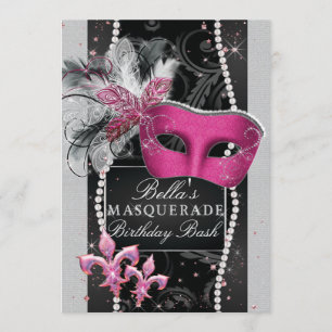 Invitations Masquerade Party, Mis Quince Anos