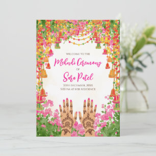 Invitations Mehndi & faire-part Mehndi mariage hin