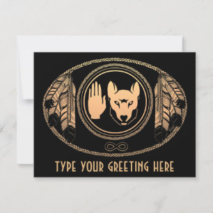 Invitations Metis Wolf Carte d'art Rebel personnal