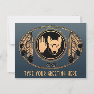 Invitations Metis Wolf Carte d'art Rebel personnal