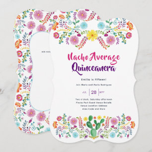 Invitations Mexicaine FIESTA FolkArt NACHO MOYENNE