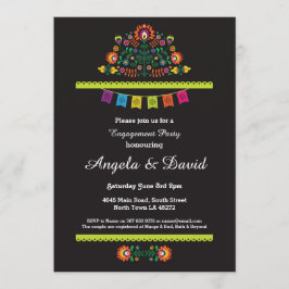 Invitations mexicains de mariage de motif de
