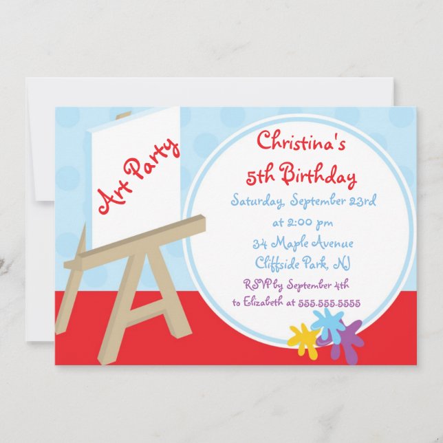 Invitations mignonnes d'anniversaire de partie (Devant)