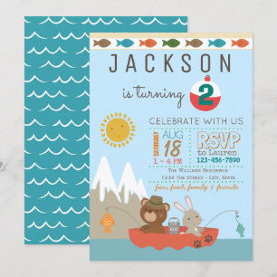 Invitations mignonnes de fête d'anniversaire de