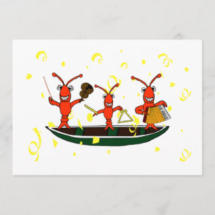 Invitations mignonnes de partie d'écrevisses de