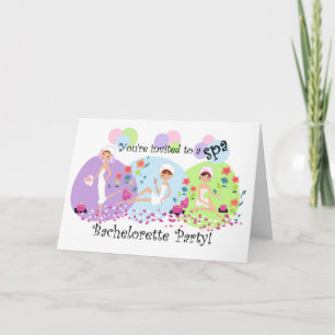Invitations mignonnes de spa de partie de