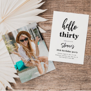 Invitations minimalistes de 30e anniversaire   30e