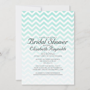 Invitations modernes de douche nuptiale Chevron