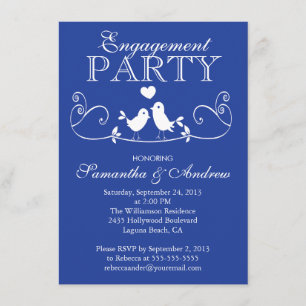 Invitations modernes de partie de fiançailles
