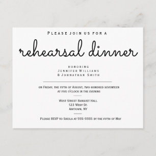 Invitations modernes de répétition de b&w
