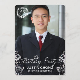 Invitations modernes élégantes d'anniversaire de