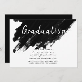 Invitations modernes - Peinture noir blanc