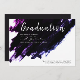 Invitations modernes - Peinture noir violet