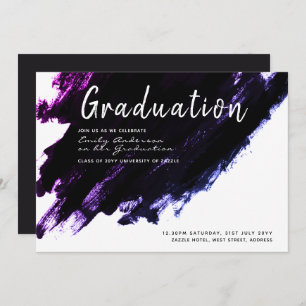 Invitations modernes - Peinture noir violet