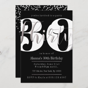 Invitations modernes pour le 30e anniversaire