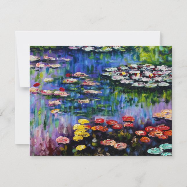 Invitations Monet Purple Water Lilies (Devant)