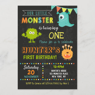 Invitations Monster Anniversaire - Petit Monster