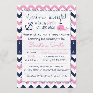 Invitations nautiques de baby shower pour une