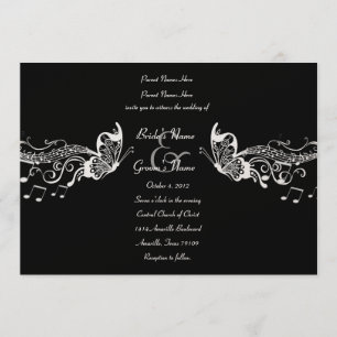 Invitations noires de mariage de Fidelity de