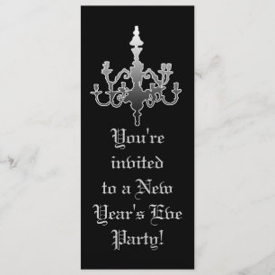 Invitations noires et argentées élégantes de